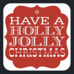 Holly Jolly Christmas Stickers<br><div class="desc">Festive Holly Jolly Stickers,  um Ihre Karten Umschläge und Pakete zu dekorieren!</div>