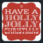 Holly Jolly Christmas Stickers<br><div class="desc">Festive Holly Jolly Stickers,  um Ihre Karten Umschläge und Pakete zu dekorieren!</div>