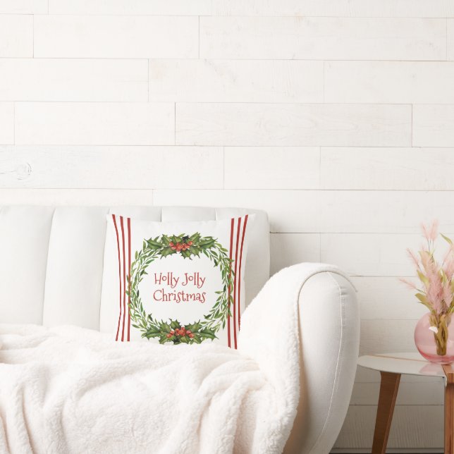 Holly Jolly - Christmas Throw Kissen (Liege)