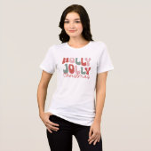 Holly Jolly Christmas Tri-Blend Shirt (Vorderseite voll)