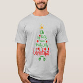 Holly Jolly Christmas Typograc Classic Song T-Shirt (Vorderseite)