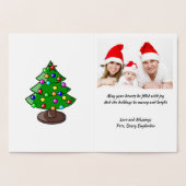 Holly Jolly Christmas Typography Gold Image , ZSG Folienkarte (Innenseite)