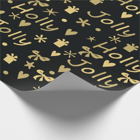 Holly Jolly Chrsitmas Geschenkpapier (Ecke)