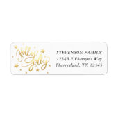 Holly Jolly | Elegante Gold Imitate Foil Script (Vorne)