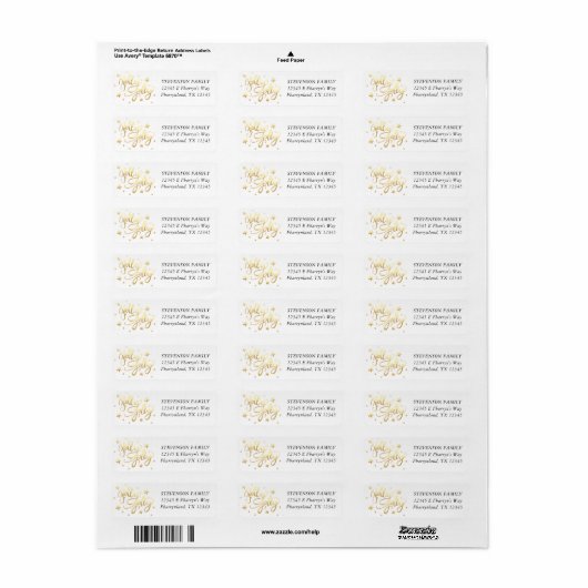 Holly Jolly | Elegante Gold Imitate Foil Script (Vorne)