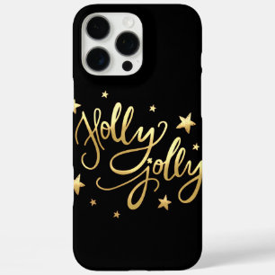 Holly Jolly Elegante Gold Imitate Foil Script iPhone 16 Pro Max Hülle