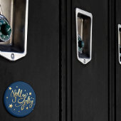 Holly Jolly | Elegante Gold Imitate Foil Script Magnet