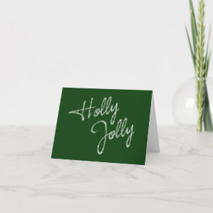 Holly Jolly Evergreen Holiday Card Feiertagskarte