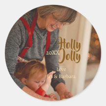 Holly Jolly family holiday photo beige year naboho