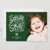 Holly Jolly Family Name & Foto Weihnachten (Vorderseite)