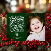 Holly Jolly Family Name & Foto Weihnachten
