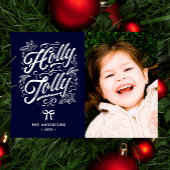 Holly Jolly Family Name & Foto Weihnachten
