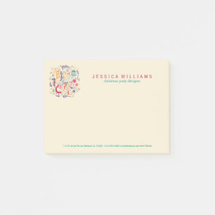 Holly Jolly farbenfrohe Weihnachtsfeier Post-it Klebezettel