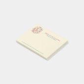 Holly Jolly farbenfrohe Weihnachtsfeier Post-it Klebezettel (angewinkelt)