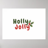 Holly Jolly - Festlicher Schriftart mit Holly Icon Poster (Vorne)