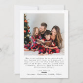 Holly Jolly Foto Weihnachtsbaum Weihnachtskarte Feiertagskarte (Rückseite)