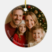 Holly Jolly Funny Laughing Holly Weihly Keramik Ornament (Hinten)