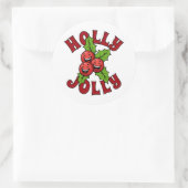 Holly Jolly Funny Laughing Holly Weihly Runder Aufkleber (Tasche)
