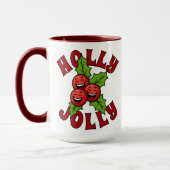 Holly Jolly Funny Laughing Holly Weihly Tasse (Links)
