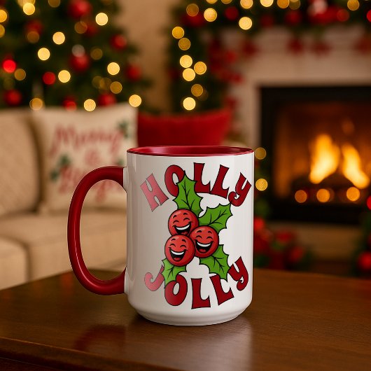 Holly Jolly Funny Laughing Holly Weihly Tasse