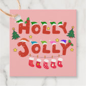 Holly Jolly Geschenkanhänger (Vorderseite)