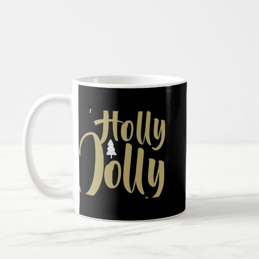 Holly Jolly Green Merry Christmas Long Sleeve T Sh Kaffeetasse (Links)