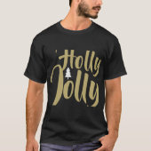 Holly Jolly Green Merry Christmas Long Sleeve T Sh T-Shirt (Vorderseite)