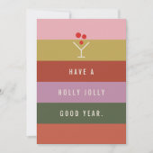 Holly Jolly Greeting Card Feiertagskarte (Vorderseite)