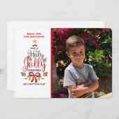 Holly-Jolly-Griechische Weihnachtskarte Einladung (Vorne/Hinten)