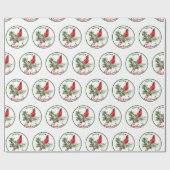 Holly Jolly Grüße von Weihnachten Geschenkpapier (Flach)