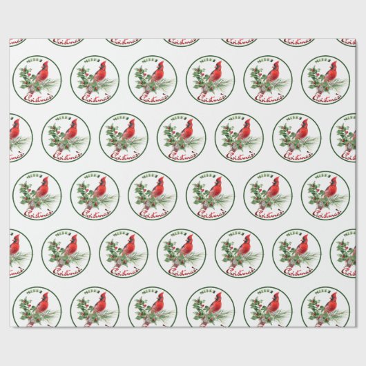 Holly Jolly Grüße von Weihnachten Geschenkpapier (Saum)