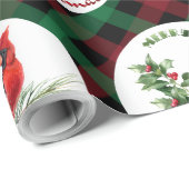 Holly Jolly Grüße von Weihnachten Geschenkpapier (Rolleneckpunkt)