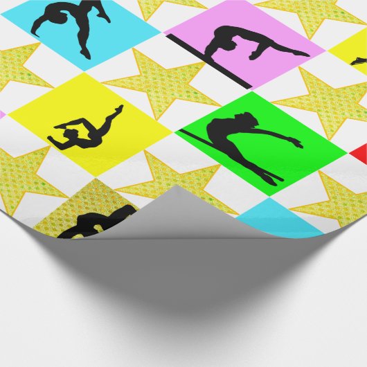 HOLLY JOLLY GYMNASTICS CHRISTMAS GESCHENKPAPIER (Ecke)