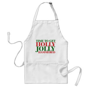 Holly jolly hmmert für Weihnachten Schürze