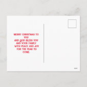 Holly Jolly Holiday Gnomes Feiertagspostkarte (Rückseite)