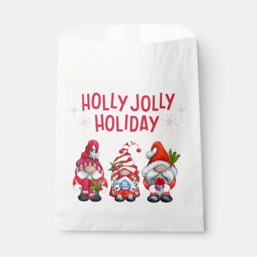 Holly Jolly Holiday Gnomes Geschenktütchen (Vorderseite)