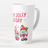 Holly Jolly Holiday Gnomes Whimsical Weihnachten Milchtasse (Rechte Ecke)