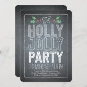 Holly Jolly Holiday Party Einladung (Vorne/Hinten)