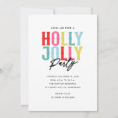 Holly Jolly Holiday Party Einladung (Vorderseite)