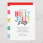 Holly Jolly Holiday Party Einladung (Vorne/Hinten)
