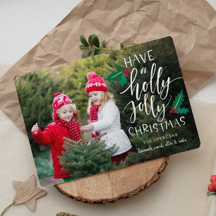 Holly Jolly Holiday Photo Card Feiertagskarte