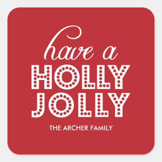 Holly Jolly Holiday Stickers (Vorderseite)