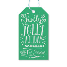 Holly Jolly Holiday wünscht Gift Tag