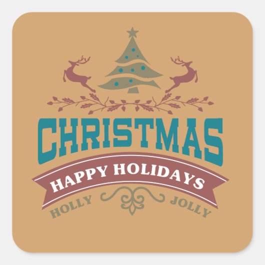 Holly Jolly Joy Holiday Stickers (Vorderseite)