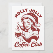 Holly Jolly Kaffeeclub sarkastisch Weihnachten (Vorderseite)