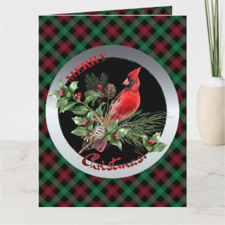 Holly Jolly Kardinal Grüße von Weihnachten Karte