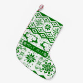 Holly Jolly Knitted Christmas Rentier Kleiner Weihnachtsstrumpf (Vorderansicht (hängend))