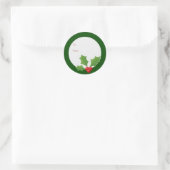 Holly Jolly Label Runder Aufkleber (Tasche)