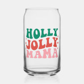 Holly Jolly Mama - Fun Holiday Design Dosenglas (Vorderseite)