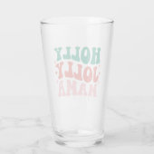 Holly Jolly Mama - Fun Holiday Design Glas (Rückseite)